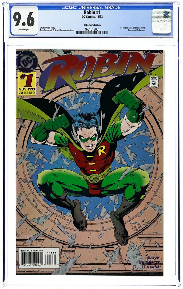 Robin (1993 DC) 1 CGC 9.6 Grummet Embossed Variant