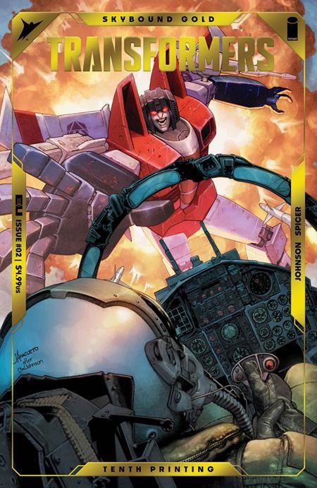 Transformers #2 10th Printing Cover B – Jay Anacleto & Romulo Gold Foil Variant